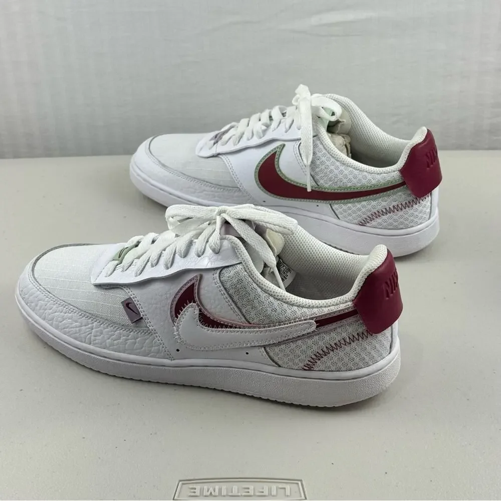 Nike Court Vision Low Premium Valentine’s White & Red Sneakers Women’s 10 EUR 42